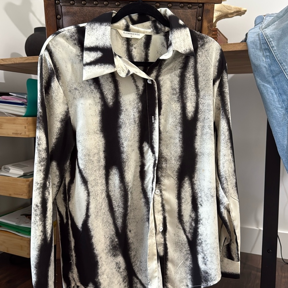 Commense silk button down blouse.
